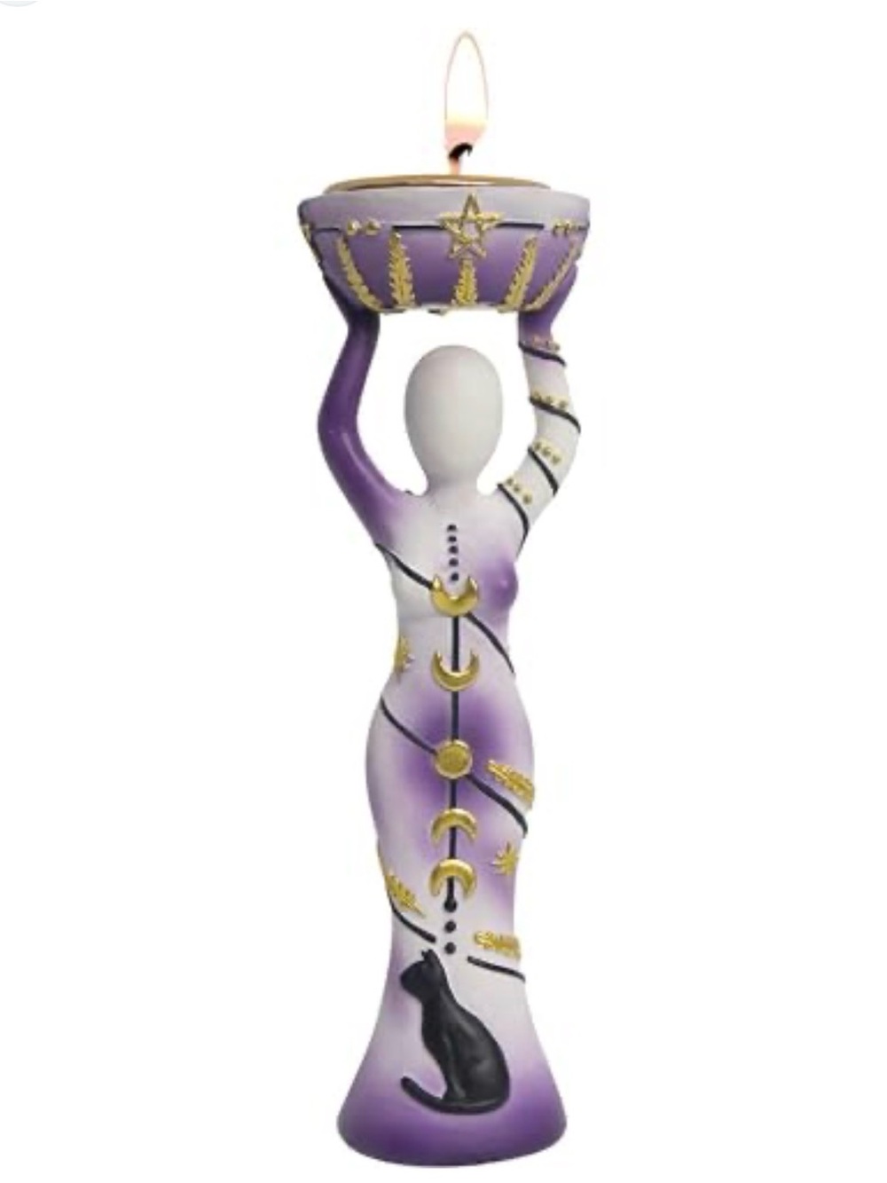 NWOT Moon Goddess Purple Candle Holder